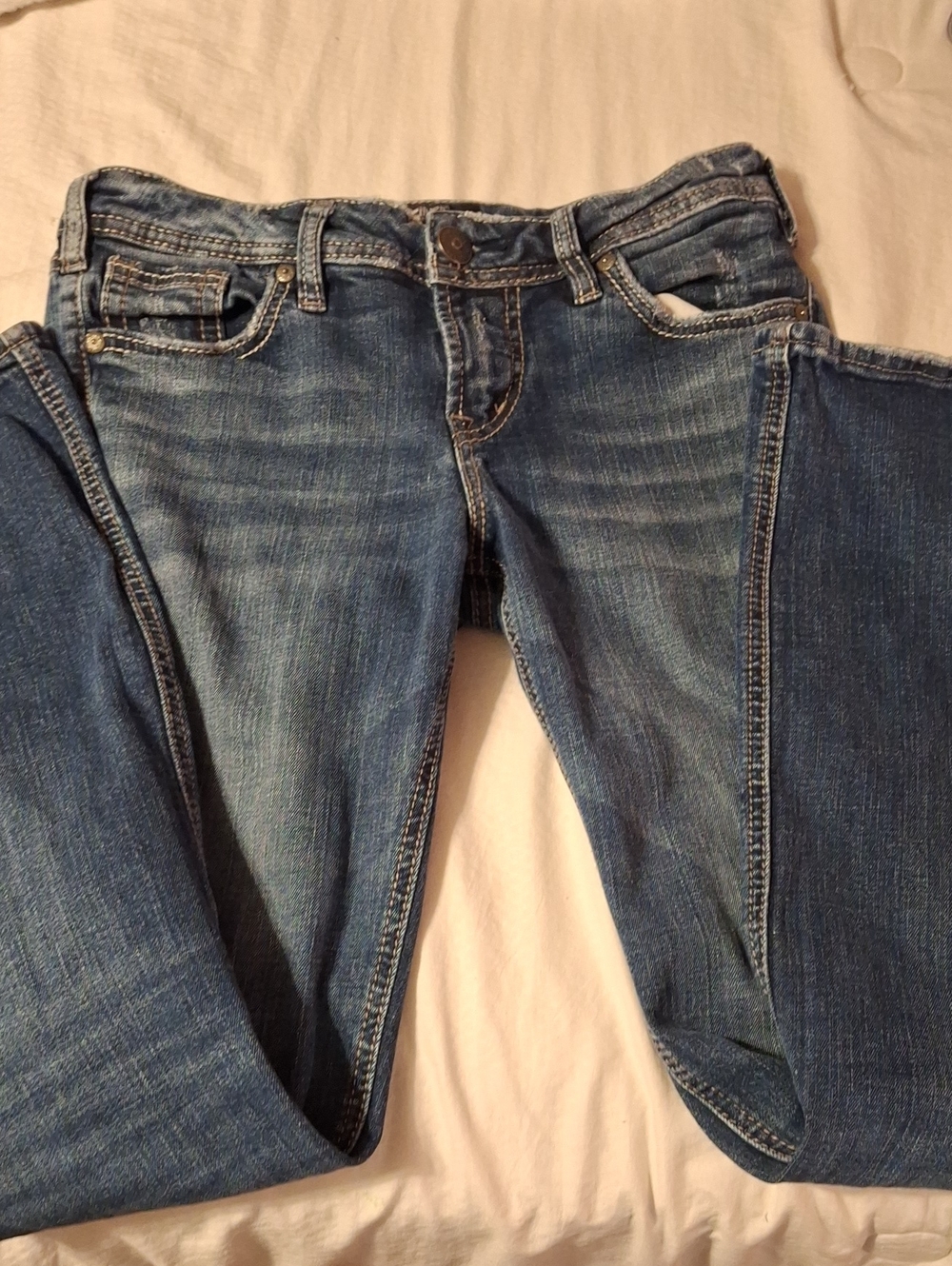 Silver Jeans Women's Straight Leg Blue Denim